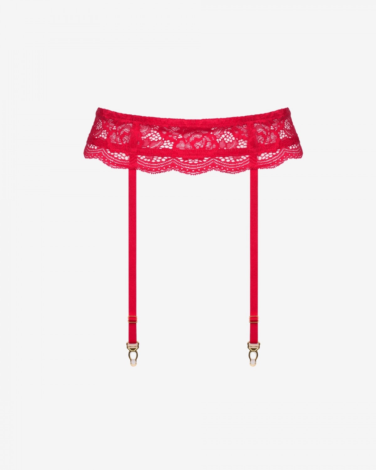 gisele red // garter belt